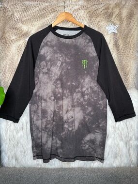 Monster Energy Black/Grey Tie-Dye T-Shirt